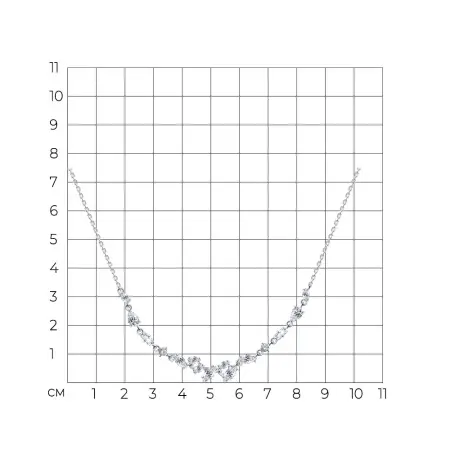 Колье из серебра с фианитами