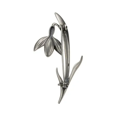 Серебряная брошь «Подснежнк»