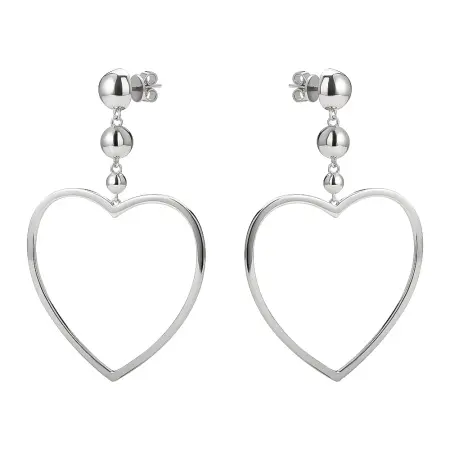 Серебряные серьги «Сердце»