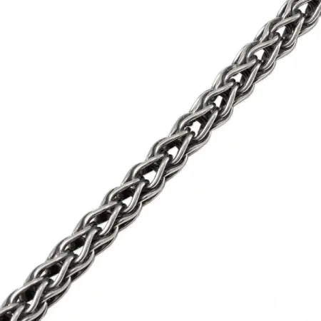 Серебряный браслет «Лисий хвост» утолщенный