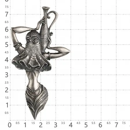 Серебряная брошь «Восточная красавица»