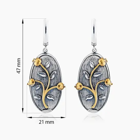 Серьги из серебра без вставок