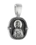 Серебряная подвеска с чернением « Варвара Великомученица »