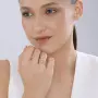 Кольцо из серебра с фианитами