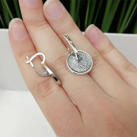Серебряные серьги «Монетка»