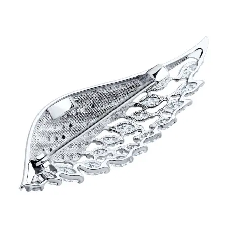 Брошь из серебра с фианитами SVOBODA крылья