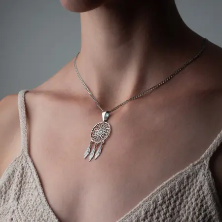 Серебряный кулон «Ловец снов»