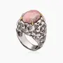 Кольцо из серебра с камнем родохрозит