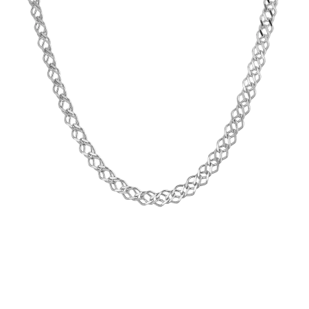 Цепь серебряная «Двойной ромб»