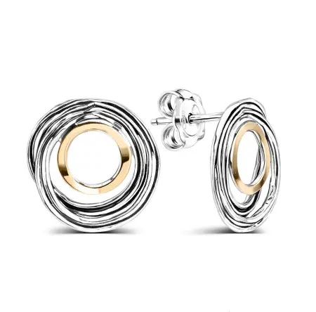 Серебряные серьги-гвоздики