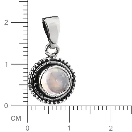 Серебряный кулон с лунным камнем