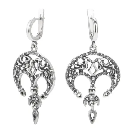 Серьги из серебра «Лунница»