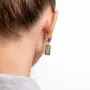 Серебряные серьги «Белоснежный Мотив» с агатом