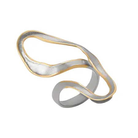 Серебряное кольцо с позолотой «Сальвадор Дали»