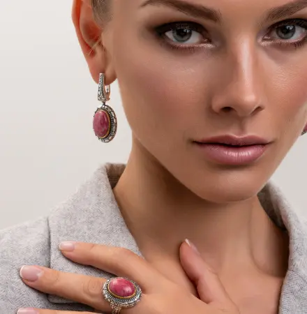 Серебряное кольцо с тулитом
