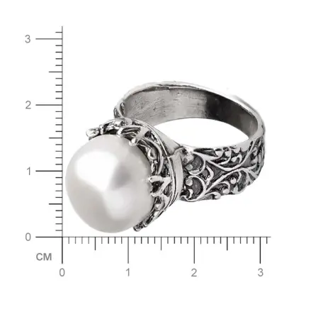 Серебряное кольцо с жемчугом