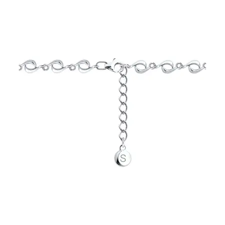 Серебряный браслет с топазами и фианитами