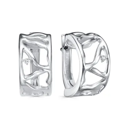 Серьги из серебра с бриллиантом