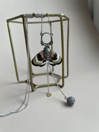 Колье из серебра «Бражник»