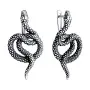 Серьги из серебра «Змея»