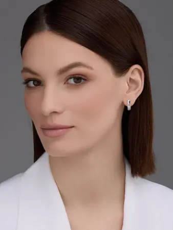 Серьги из серебра с бриллиантами