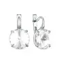 Серебряные серьги с кристаллом Swarovski