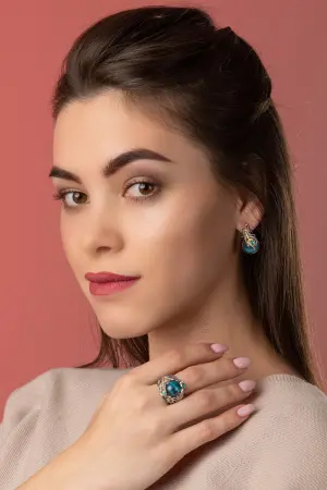 Кольцо из серебра «Перо Жар-Птицы»