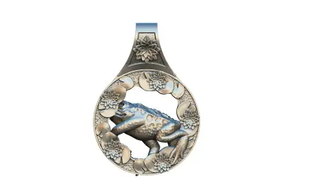 Серебряная подвеска «Бородатая жаба»