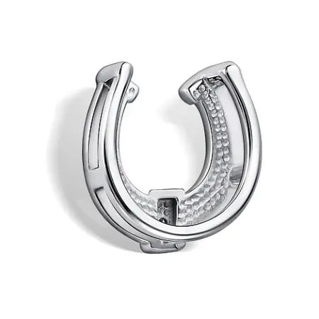 Подвеска из серебра с бриллиантом «Подкова»