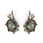 Серебряные серьги с нефритом