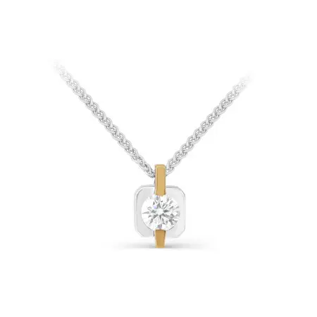 Серебряное колье с муассанитом