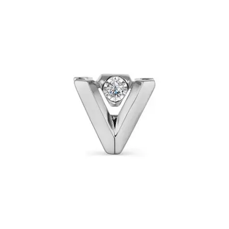 Серебряная подвеска с бриллиантом