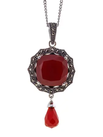 Серебряное колье ALEXANDRE VASSILIEV с агатом