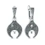 Серьги из серебра «Лунница» в славянском стиле