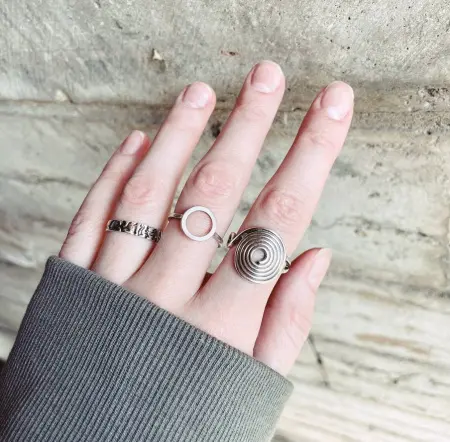 Кольцо из серебра «Лабиринт»