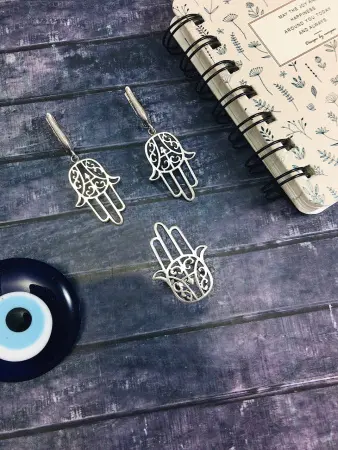 Серьги из серебра «Рука Фатимы»