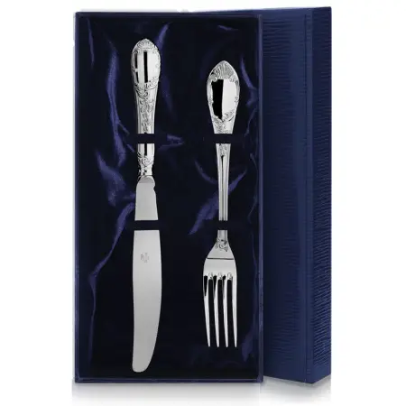 Серебряный набор «Престиж» столовая вилка и нож