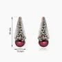 Серебряные серьги «Гранатовые сумерки»