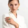 Серебряные серьги с малахитом