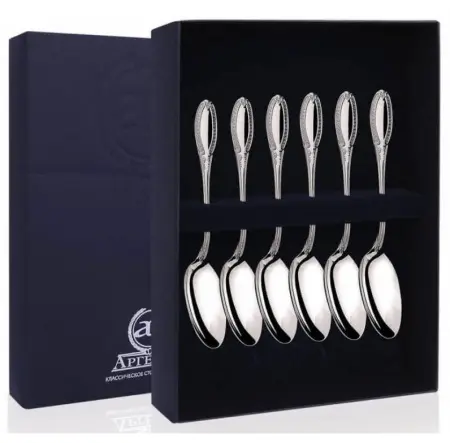 Серебряный набор «Император» 6 кофейных ложек