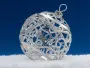 Ёлочная игрушка из серебра Шарик «с Новым Годом»