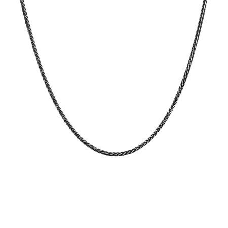 Серебряная цепь с чернением «Колосок»