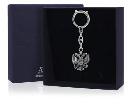 Серебряный брелок для ключей «Герб»