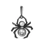 Серебряная подвеска с жемчугом Swarovski «Паук»