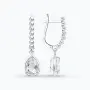 Серьги из серебра с горным хрусталем