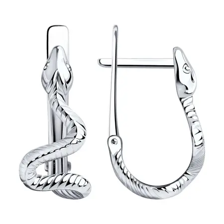 Серьги из серебра «Змея» Sokolov