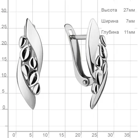 Серьги из серебра