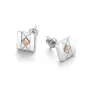 Серьги-гвоздики из серебра с бриллиантом