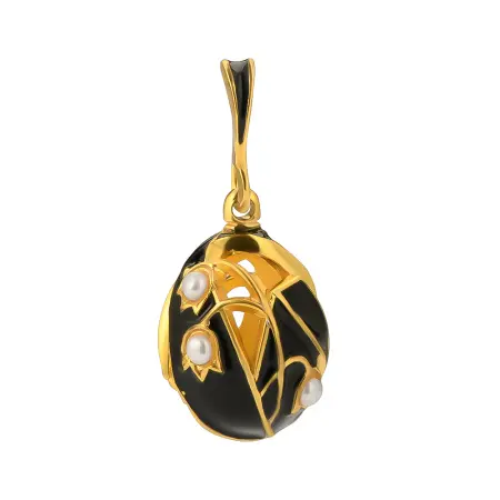 Подвеска из серебра с эмалью «Ландыши» Фаберже