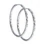 Серьги конго из серебра с алмазной гранью 2,5 см
